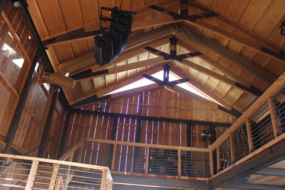 Wood & steel frame building with multiple uses