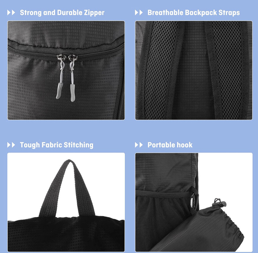 Hiking Backpack (Blue) - Lightweight- Splash Resistant