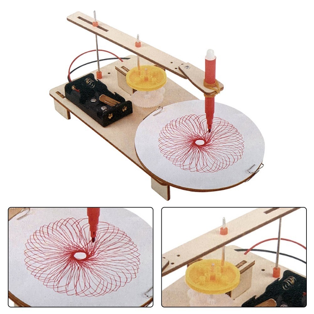 Wooden Mechanized Electric Plotter for Creative Art Projects