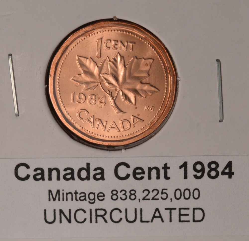 1984 Canada Penny - Uncirculated from Original Mint Roll
