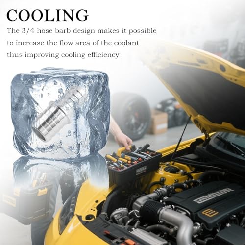3/4 to 5/8 Hose Adapter for Radiator Hose,Barbed Heater Hoses Connector for