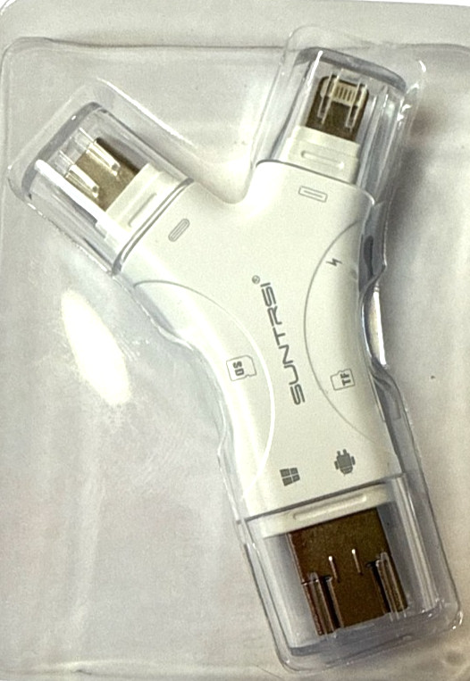 4-in-1 SD Card Reader for iPhone, iPad,Android,Mac,Camera (SD Cards NOT Included