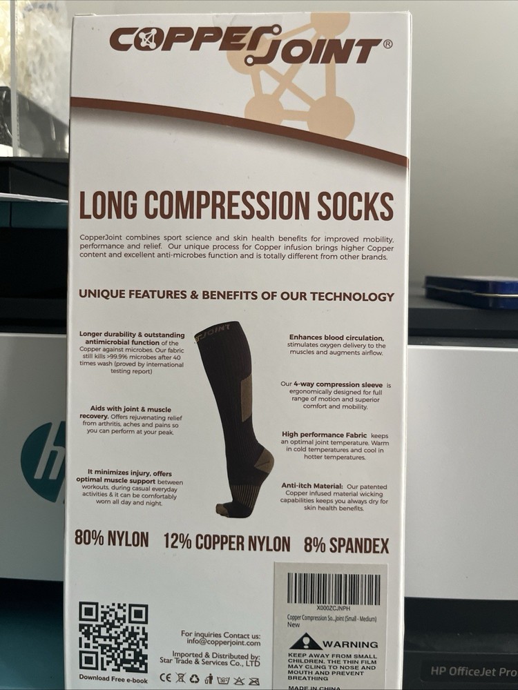 Copper Joint Long Compression Socks Uni-sex