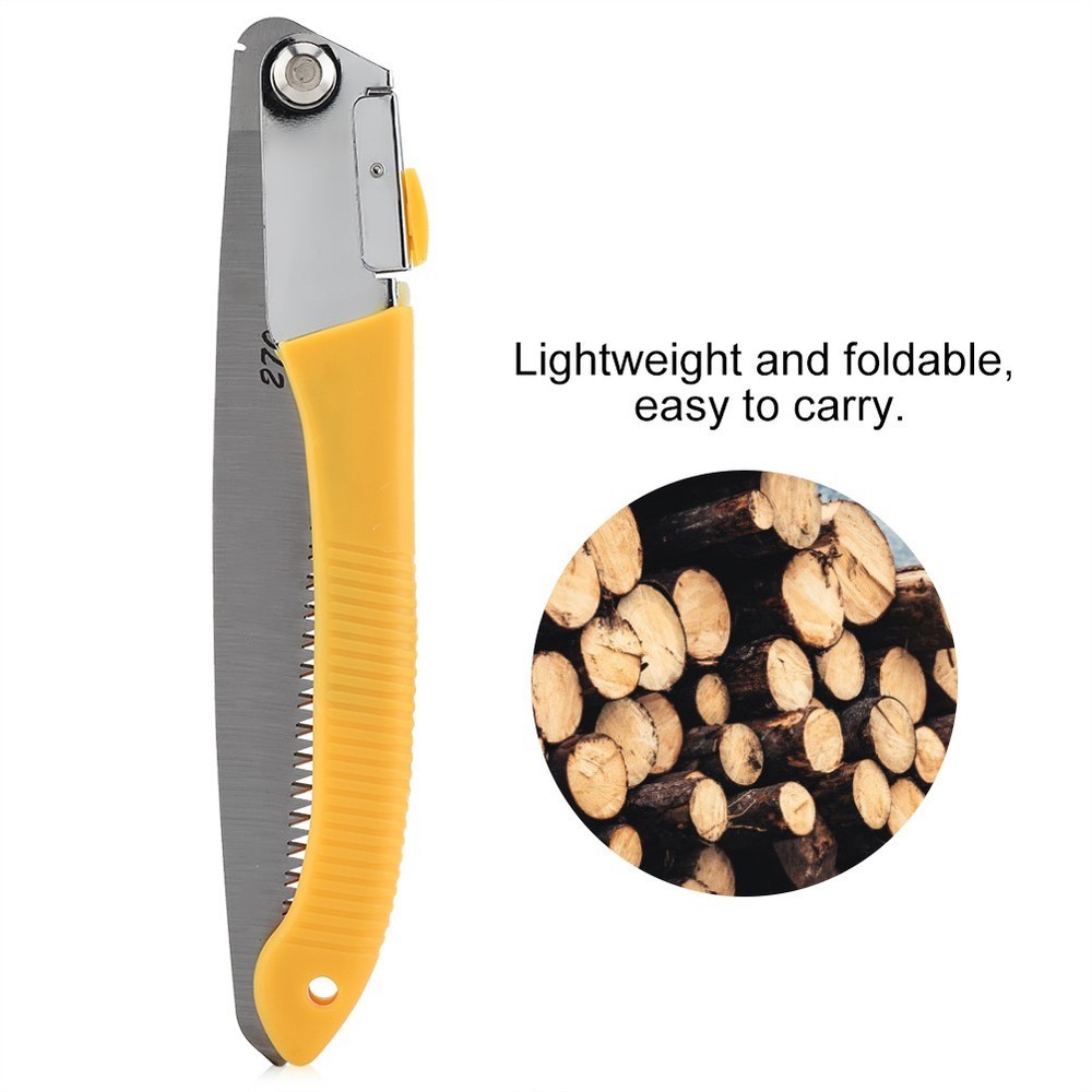 Folding Pruning Hand Saw 11in Double-Edge Sharp Blade Tree Trimming Garden Tool