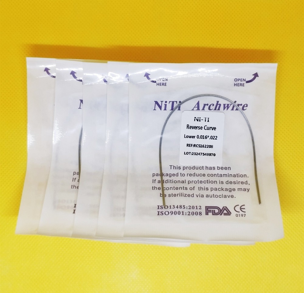 5Pack Dental Orthodontic Super Elastic Reverse Curve NITI Arch Wire Rectangular