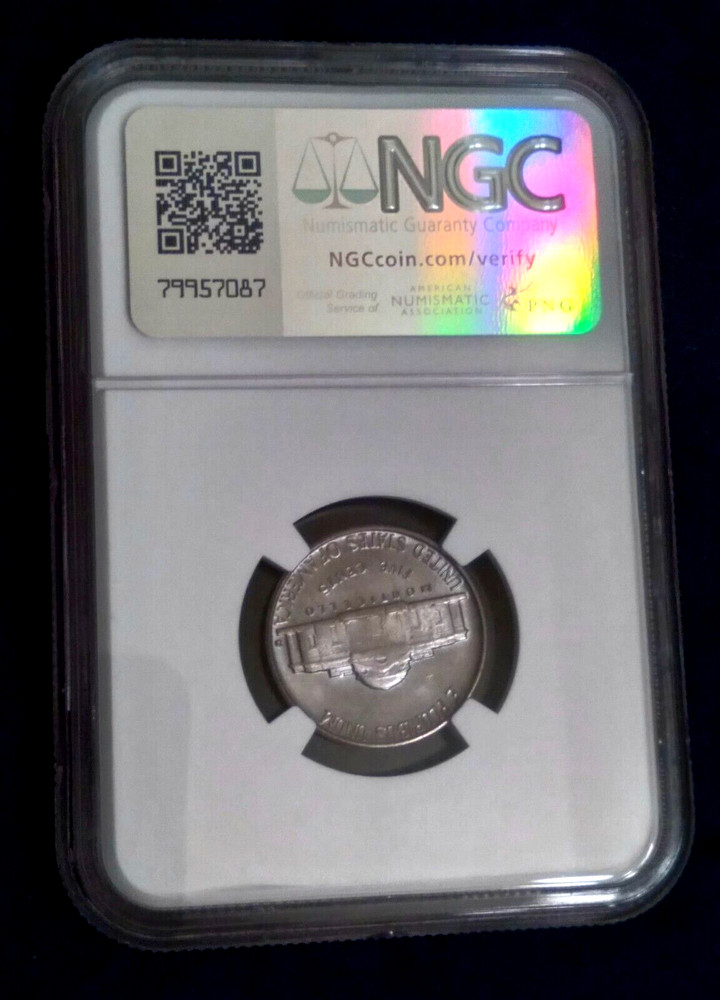1955 D/S Jefferson Nickel 5C ~Error Coin~ NGC MS65 certified