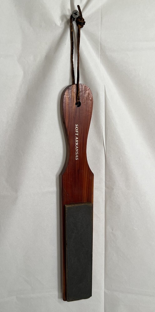 Sharpening Stone Soft Arkansas W/ Cedar Handle 12" L.