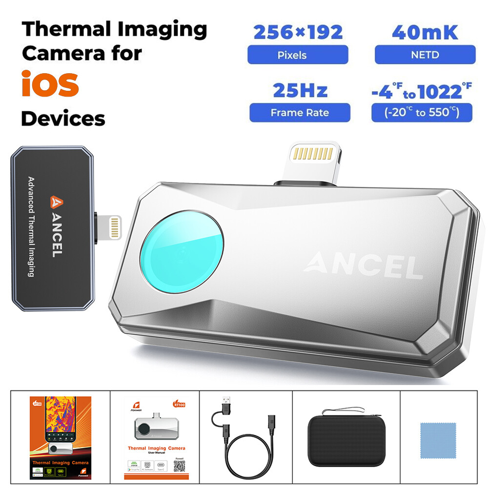 Thermal Camera (for iPhone) Infrared Thermal Imaging Camera 256*192 Resolution