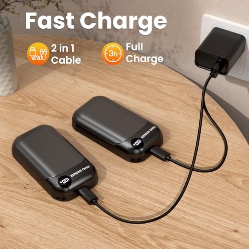 Hand Warmers Rechargeable 2 Pack Black