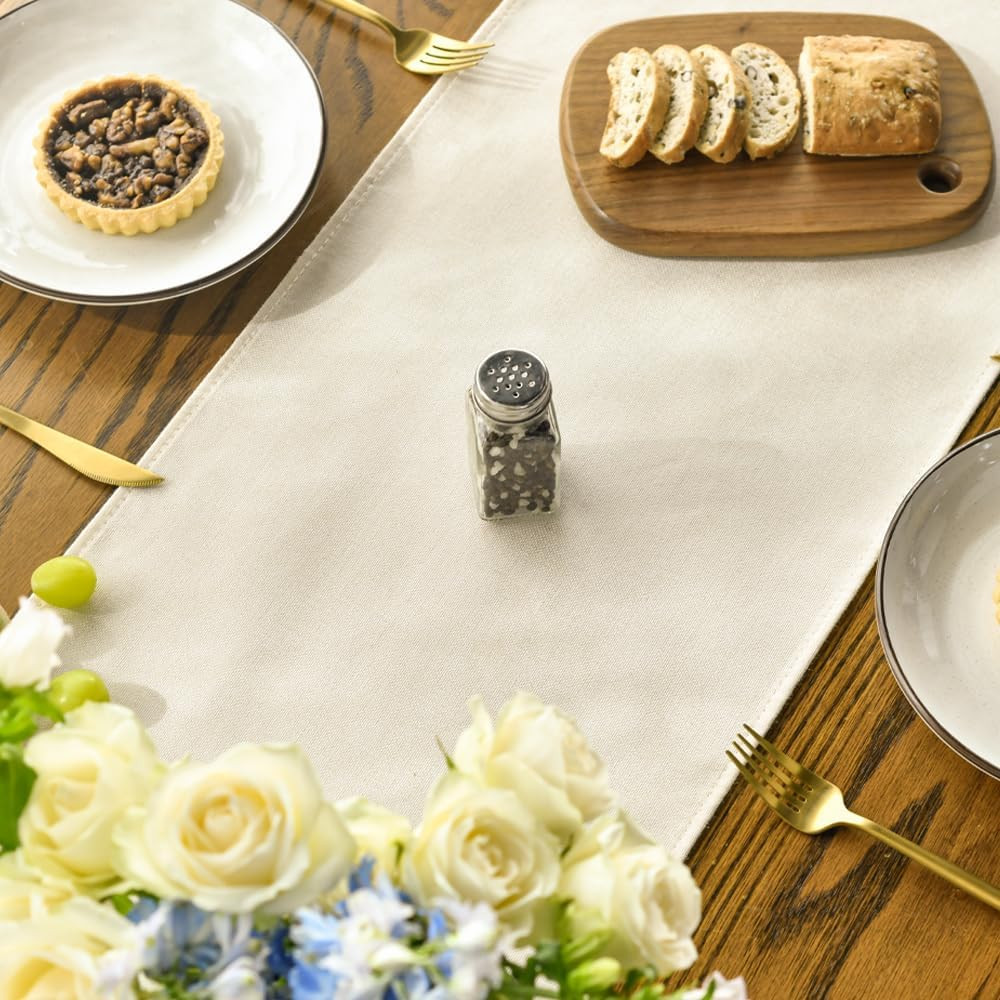 Blue Hexagram Happy Hanukkah Table Runner, Chanukah Kitchen Dining Table Decorat