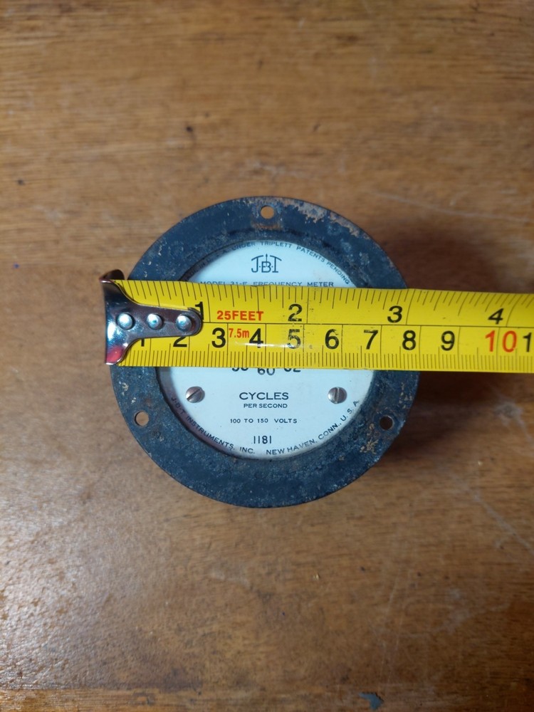Vintage "JBT" Frequency Meter Gauge
