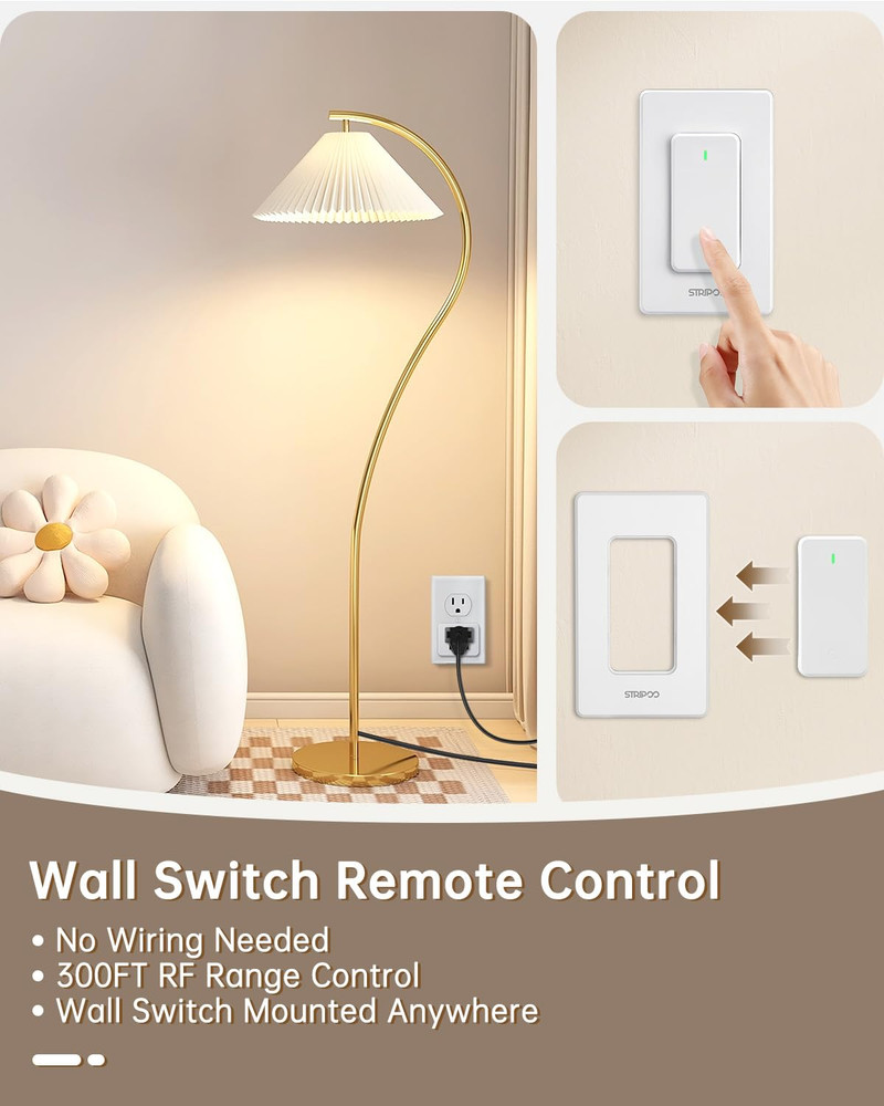 Garbage Disposal Wireless Switch, Buckle Design & Removable Remote Control Outle