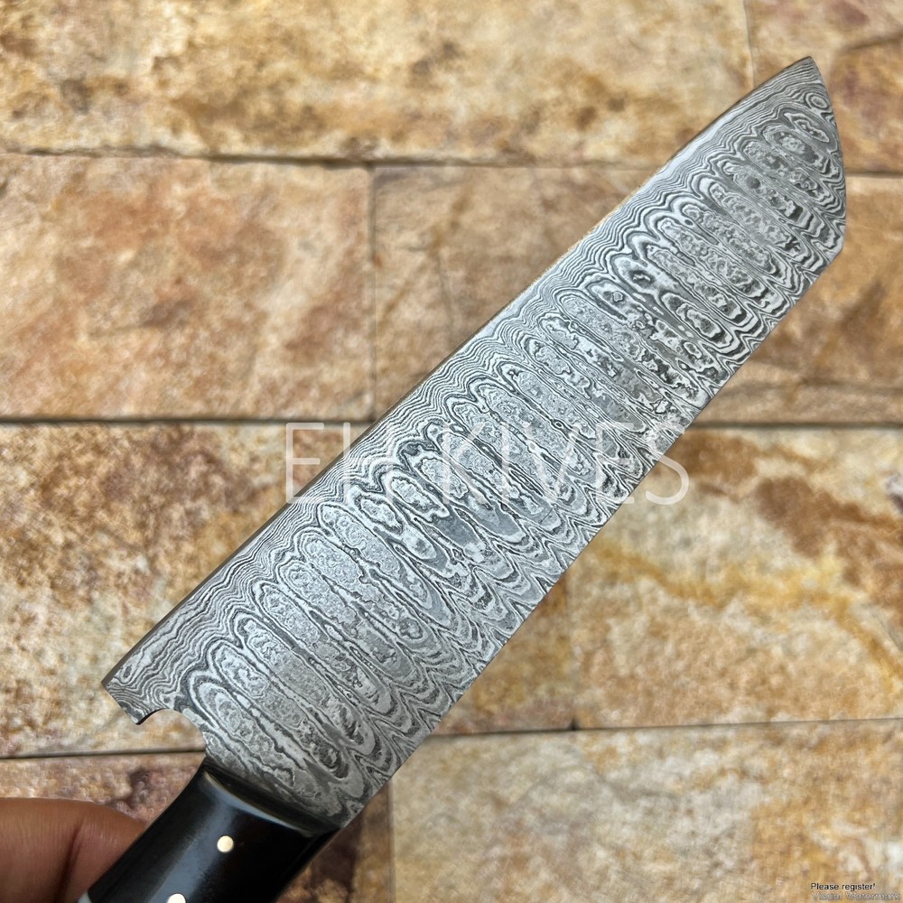 12'' Handmade Damascus Slicing Sharp Chef Kitchen Knife for Meat/BBQ