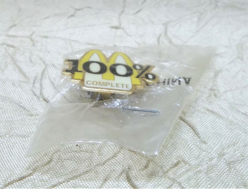 McDonald's 100% Complete Lapel Pin