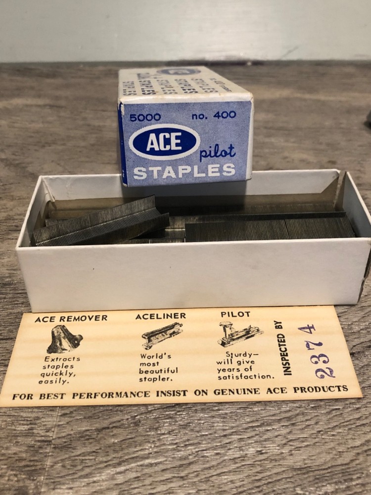 Vintage Pilot Stapler # 402 Ace with Pilot Staples Working