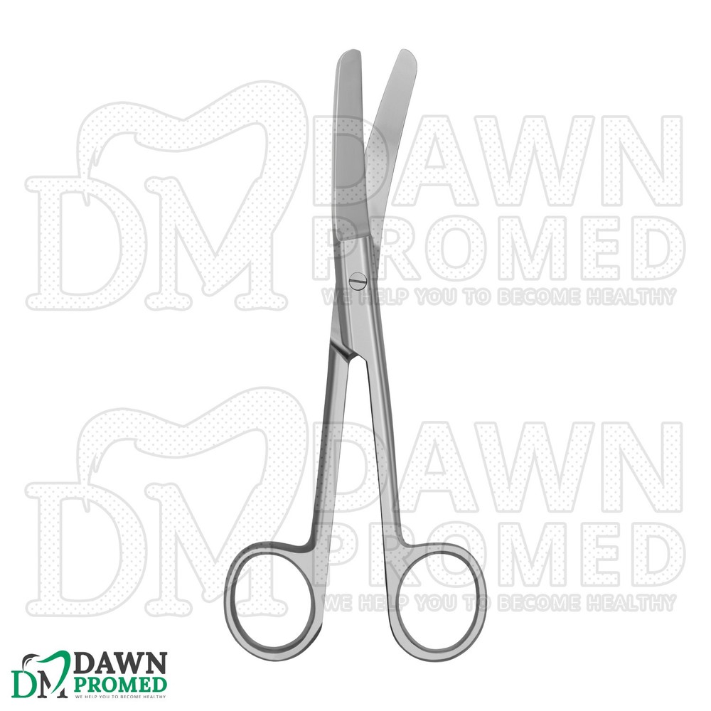 6 Pcs Operating Scissors 6.5" Curved Blunt Blunt Round Pattern Surgical Set