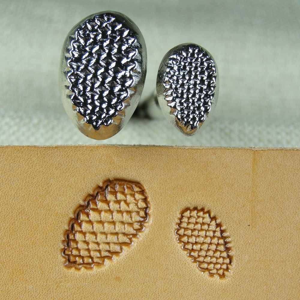 Leather Stamping Tools - 2-Piece Pine Cone Stamp Set
