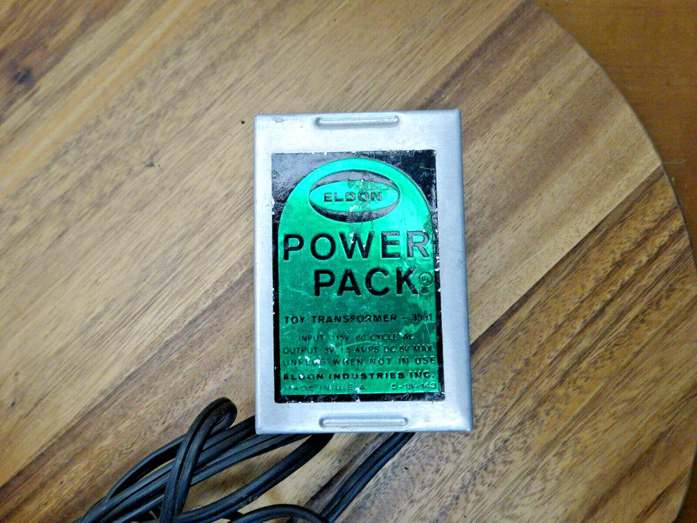 Eldon Power Pack No. 3581 Hobby Transformer Output 3V/ 1.5 Amps DC/ 6V Max