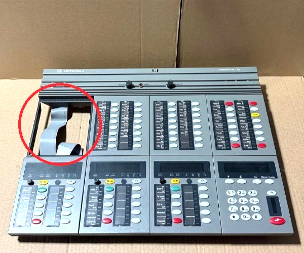 Motorola Dispatch Console L3180A Front Control Panel, Missing one Module