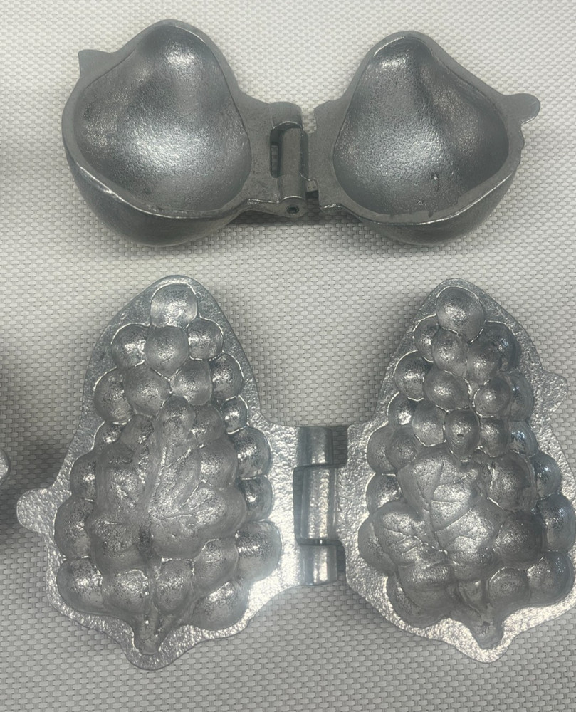 Assorted Fruit Shaped Pewter Ice Cream Molds