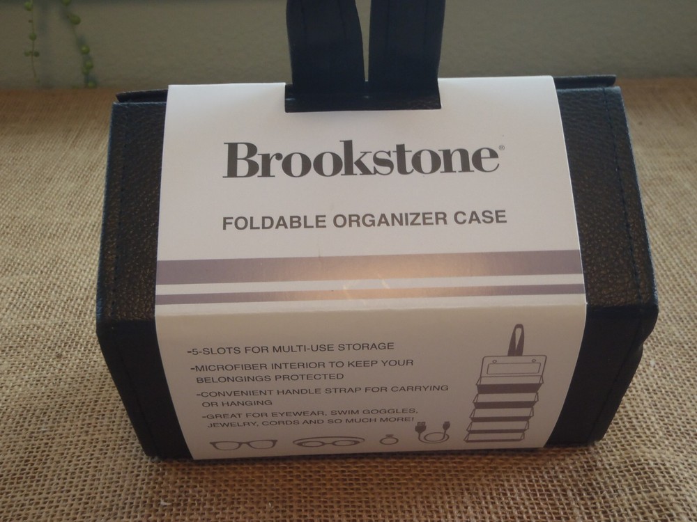Brookstone Foldable Organizer Case Black Roll Out  NEW