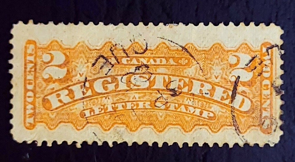 1875 Canada Registered Mail Stamp F1! VF, 1886 Quebec CDS!