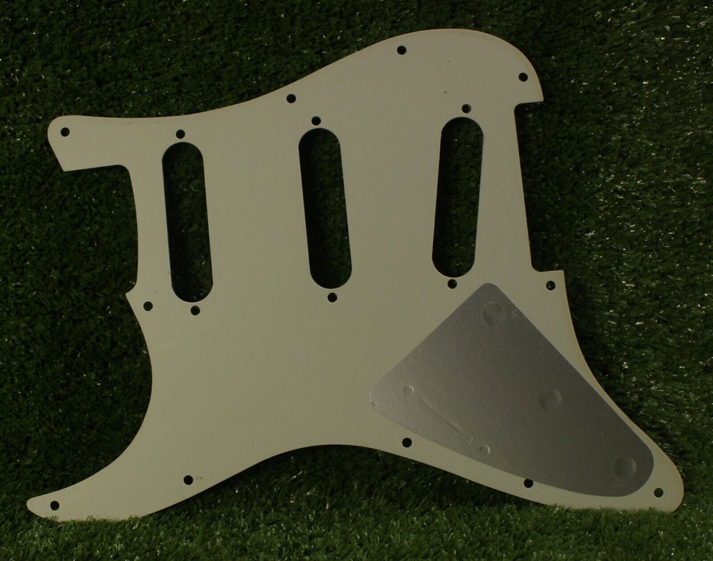 Voodoo Pickguard Reverse Bridge Pickup Fits Jimi Hendrix Strat - Parchment