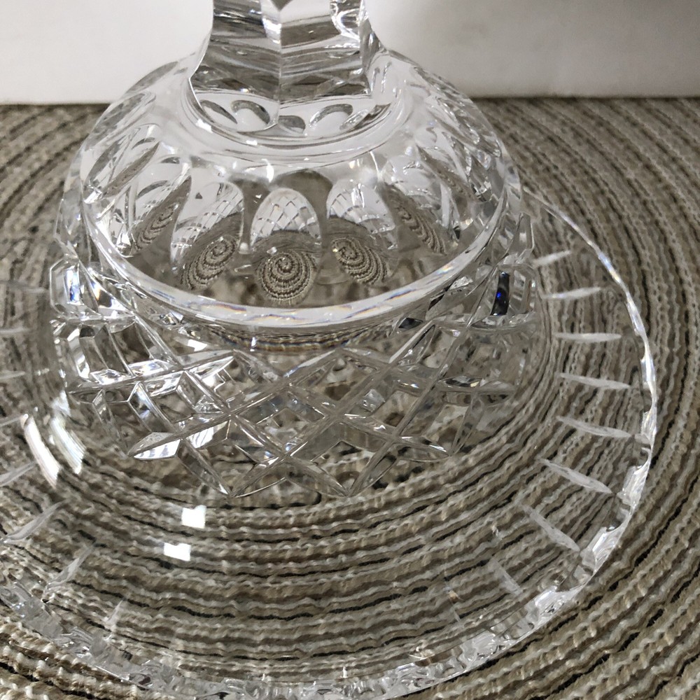 Antique Diamond Cut Crystal Silver Compote Dutch 833 Silver