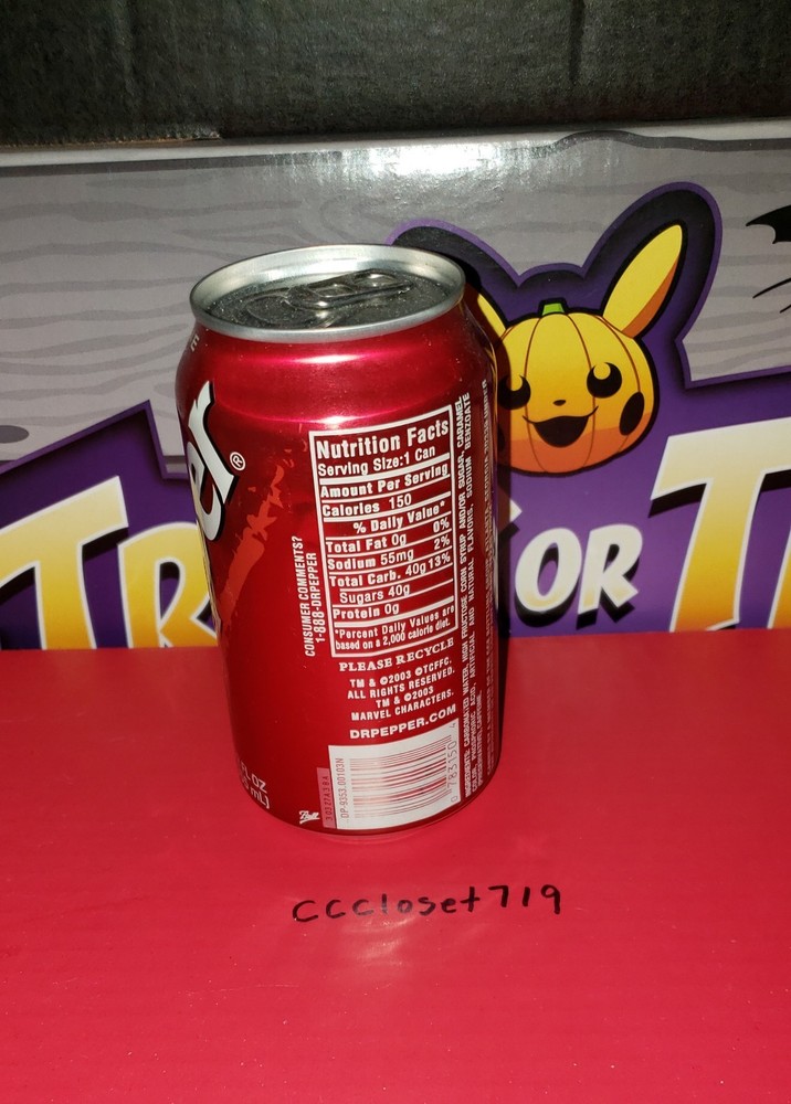 2003 X-men Wolverine Dr Pepper Can Unopened Empty No Hole