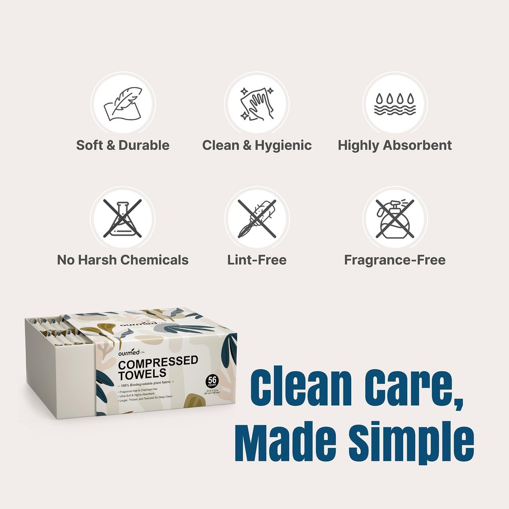 Mini Compressed Towel Tablets, Portable Disposable Face Towels, Individually ...