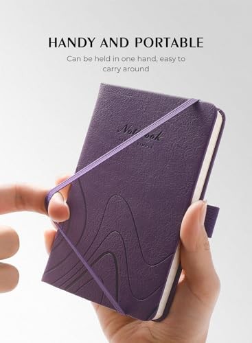 Pocket Notebook, Small Notebook, 2-Pack Total 320 Pages,3.7" x 2 Pack Purple