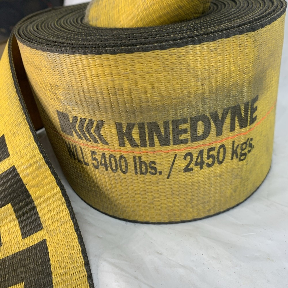 Kinedyne 4" x 30' Winch Strap with 4" Flat Hook-5400 lbs Working Load Limit
