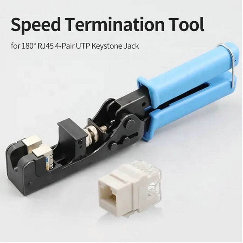 Network Punch Down Module Crimping Tool 180° Cat5e Cat6 Keystone Termination Too