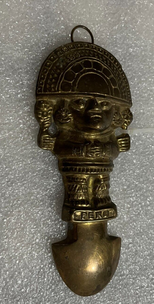 Vintage Brass Peru Machu Picchu Wall Decor.