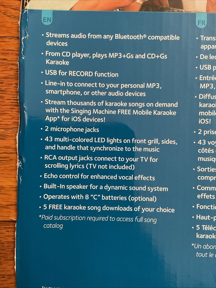 Singing Machine SML682BTBK Groove Cube CDG Karaoke System Black