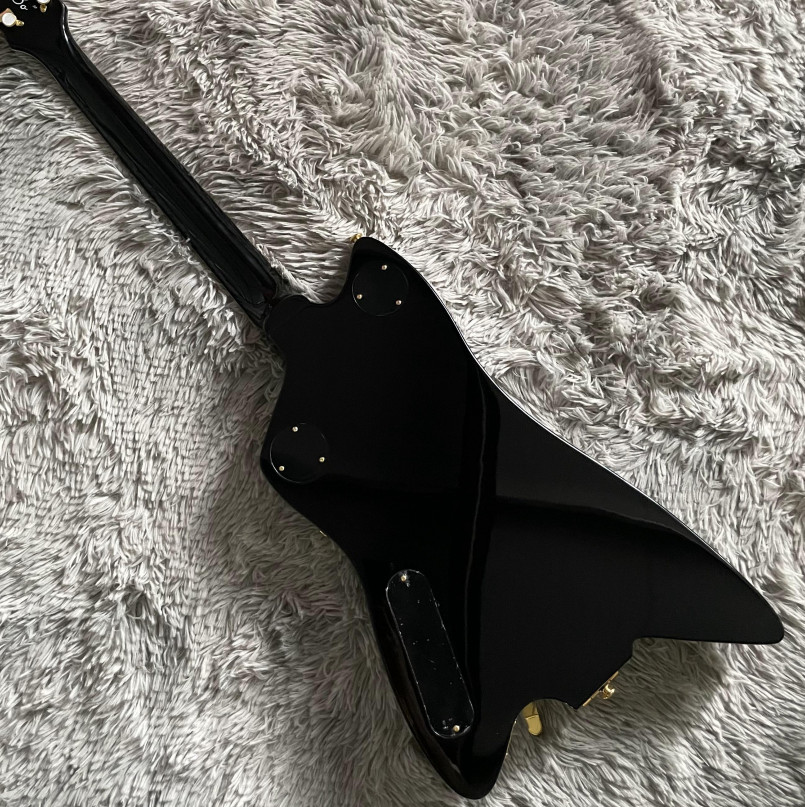 Custom Thunderbird Black Quilted Maple HH Pickups Gold Hardware 6 strings New