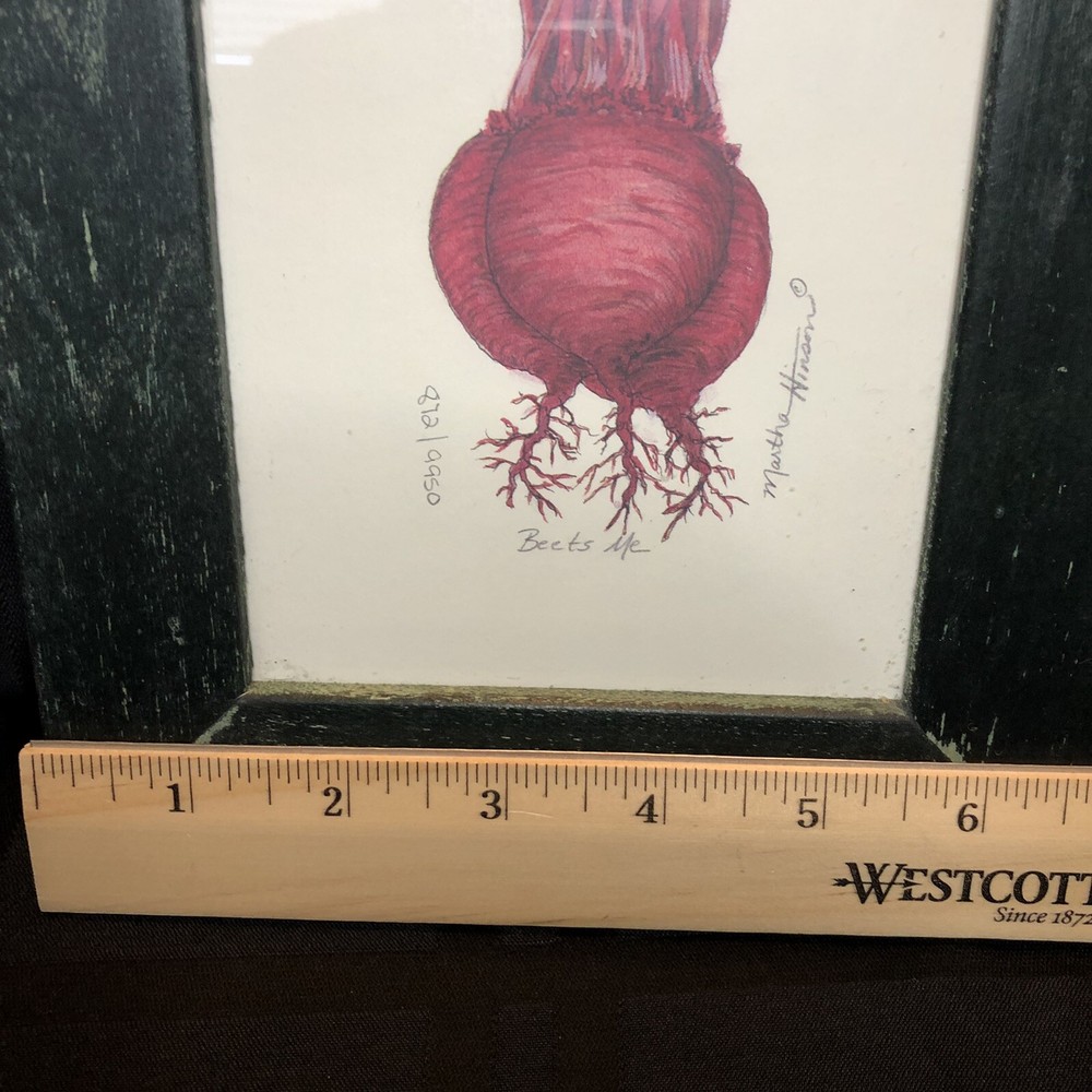 “Beets Me” Art, Kitchen Art. Red Beets In A Green Frame