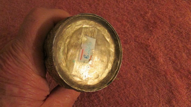 Vintage Metal Decorative Vase bx bb