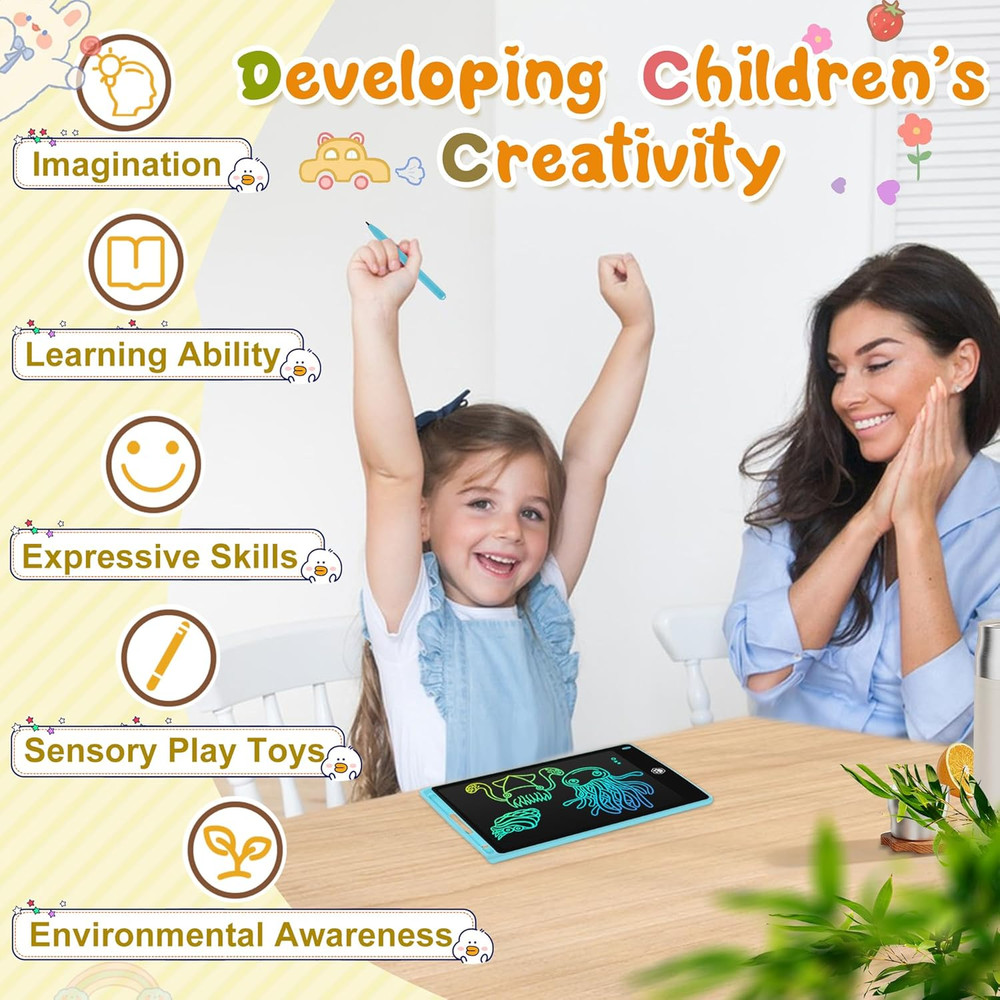 2 Pack LCD Writing Tablet, Electronic Drawing Writing Board, Erasable Drawing Do