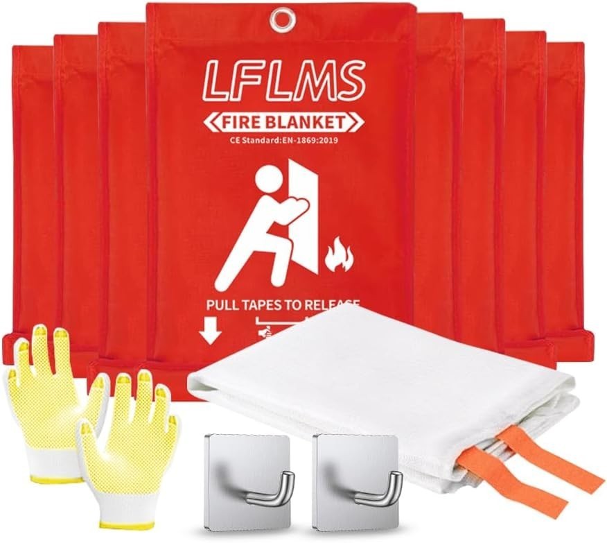 Fire Blankets Emergency Home 8 Pack Fire Suppression Blanket 40” x 40” Fire