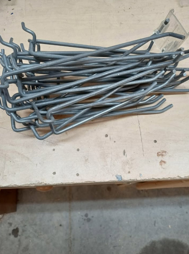 30 - Retail/Garage Peg Board Hooks - 2 different lengths (See Discription)