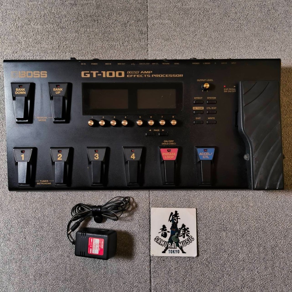 BOSS GT-100 Multi Effector Guitar Effects Processor ver.2 Used W/AC Adapter
