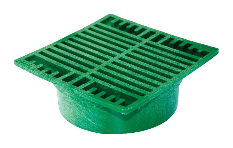 NDS 7 in. Green Square Polyolefin Drain Grate