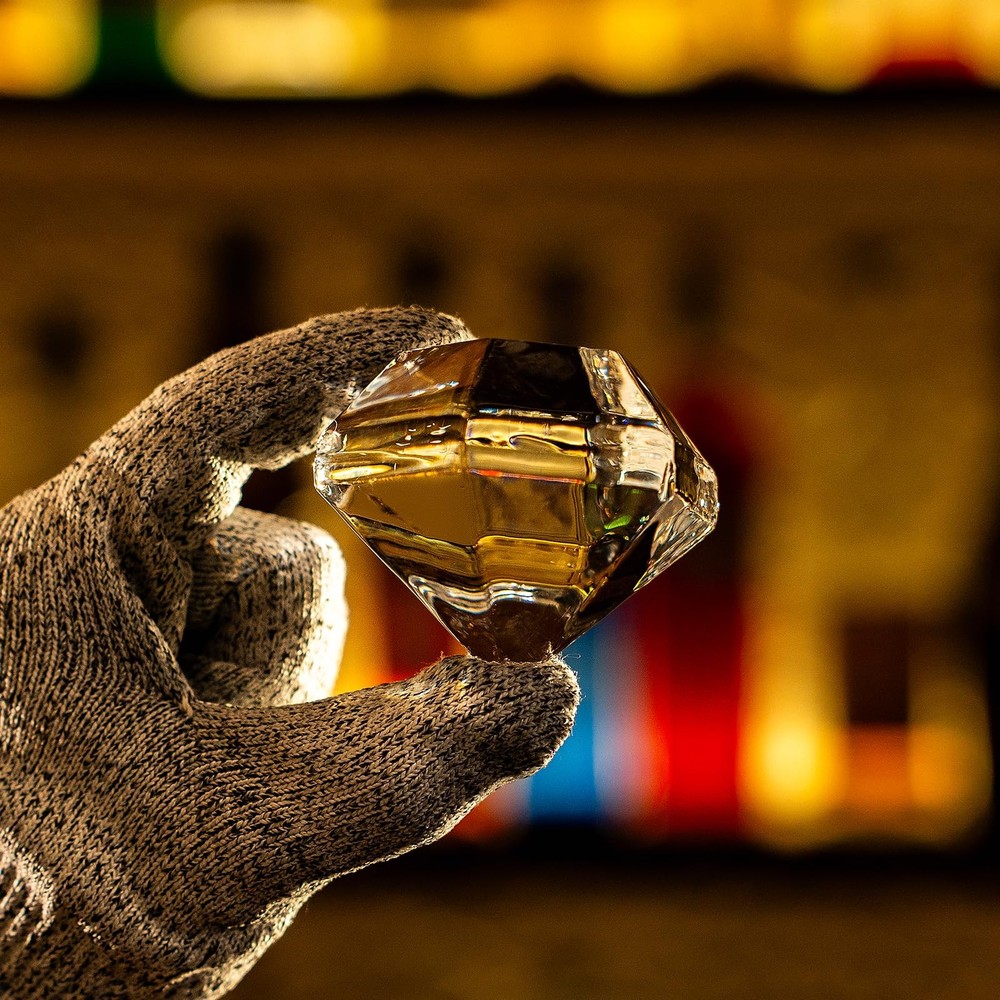 GLAZER mini, Clear Diamond Ice Cube Molds for Whiskey