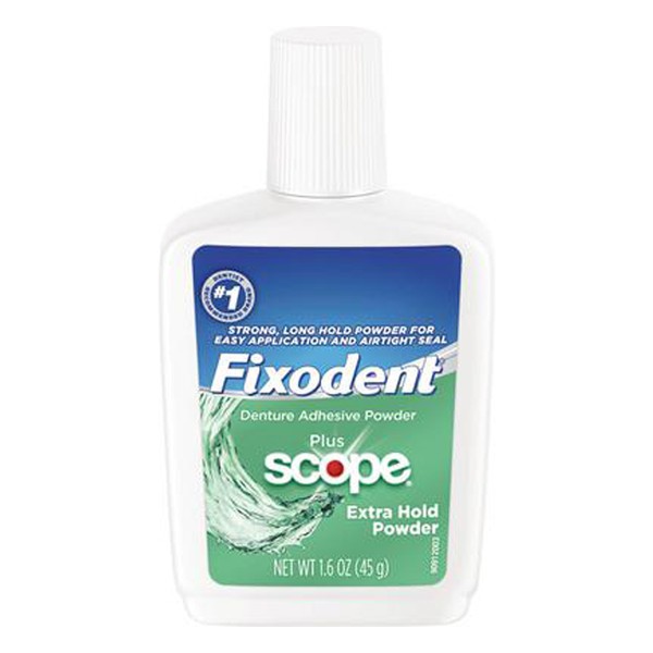 Fixodent + Scope Extra Hold Powder, 1.6 oz, 24/Case