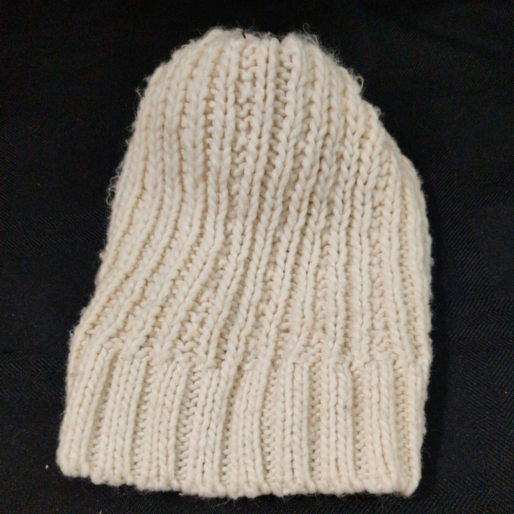 Winter White Handmade Knitted Winter Cap / Hat
