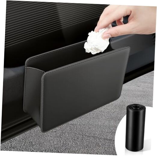 Car Door Trash Can, Leather Vehicle Trash Bin, Mini Dustbin Garbage Container