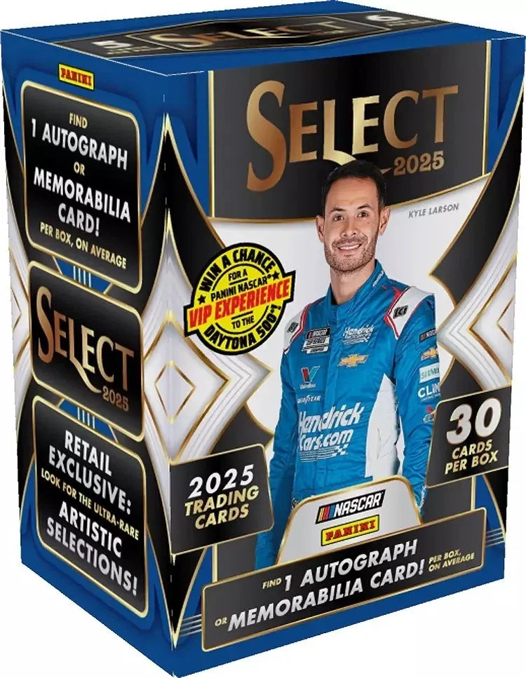 Panini 2025 Select NASCAR Blaster 1 Auto or Mem Per Box