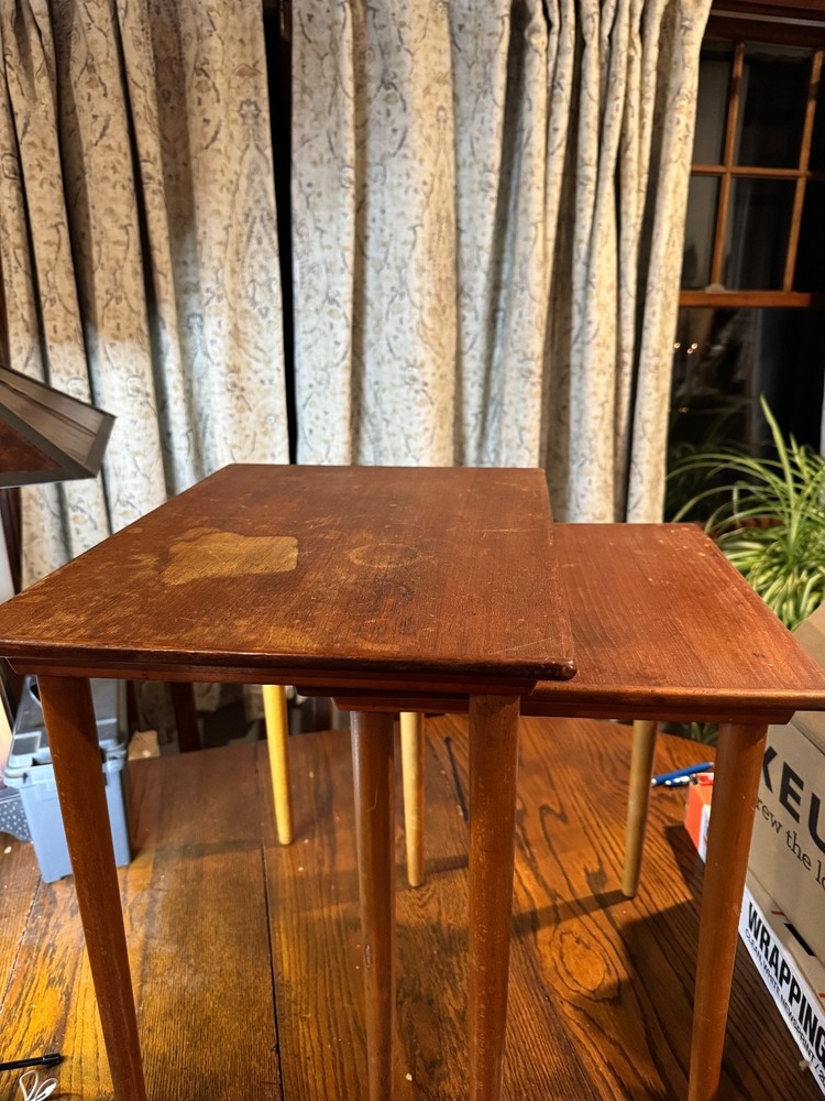 Mid Century Danish Modern Danish Nesting Stacking Tables