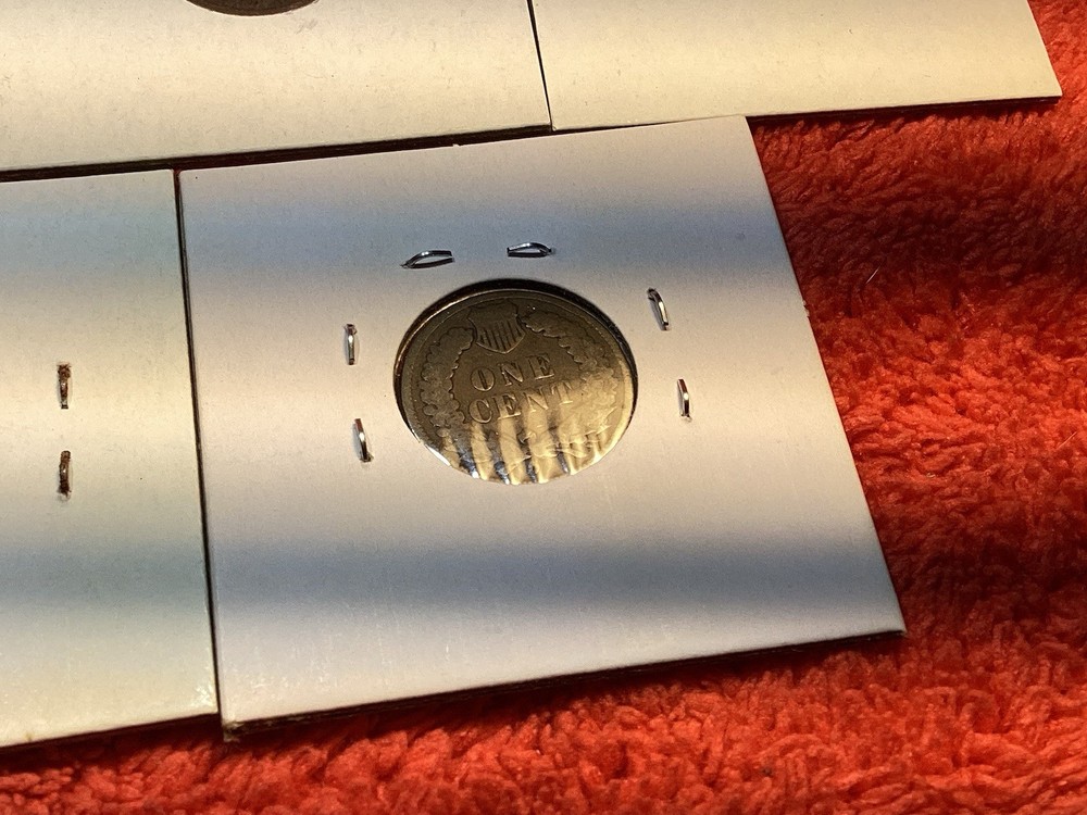 FIVE 1893 INDIAN HEAD PENNIES